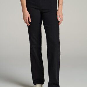 American Tall Harper Pull-on Straight Leg Jeans for Tall Women in Washed Black S